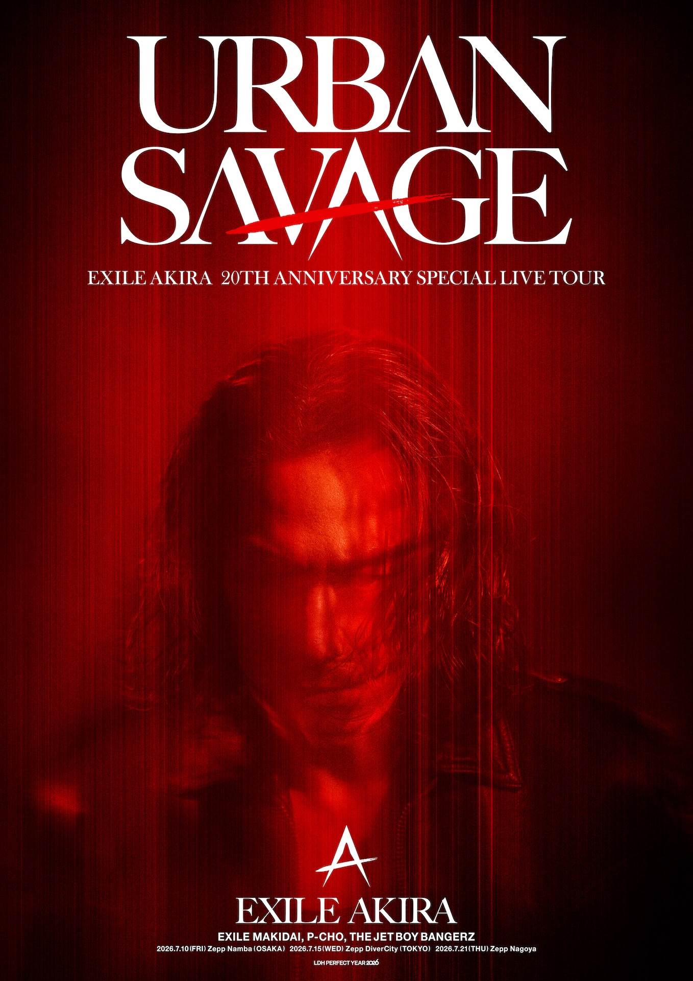 《EXILE AKIRA 20th ANNIVERSARY SPECIAL LIVE TOUR「URBAN SAVAGE》8月8日於CLAPPER STUDIO TAIPEI舉行。（圖／LDH愛夢悅提供）