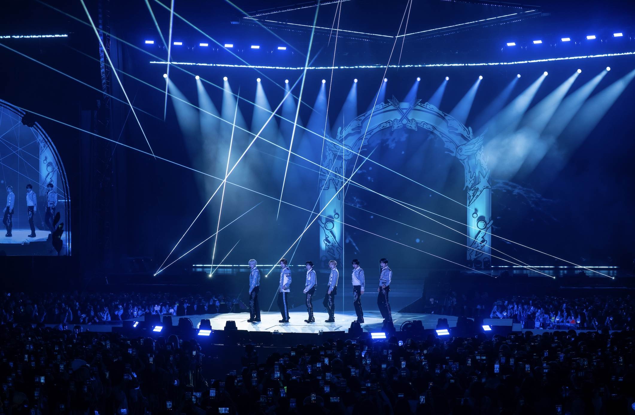 NCT WISH林口開唱人氣爆棚（左起：SAKUYA、SION、RYO、YUSHI、RIKU、JAEHEE）。（圖／SHOWOFFICE提供）