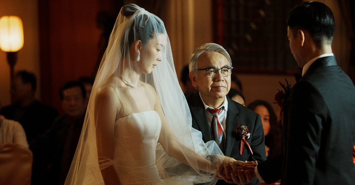 余香凝、田啟文在《雙囍》飾演的父女情深圈粉無數，兩人承諾破億親自來台謝票。（圖／水花影業提供）