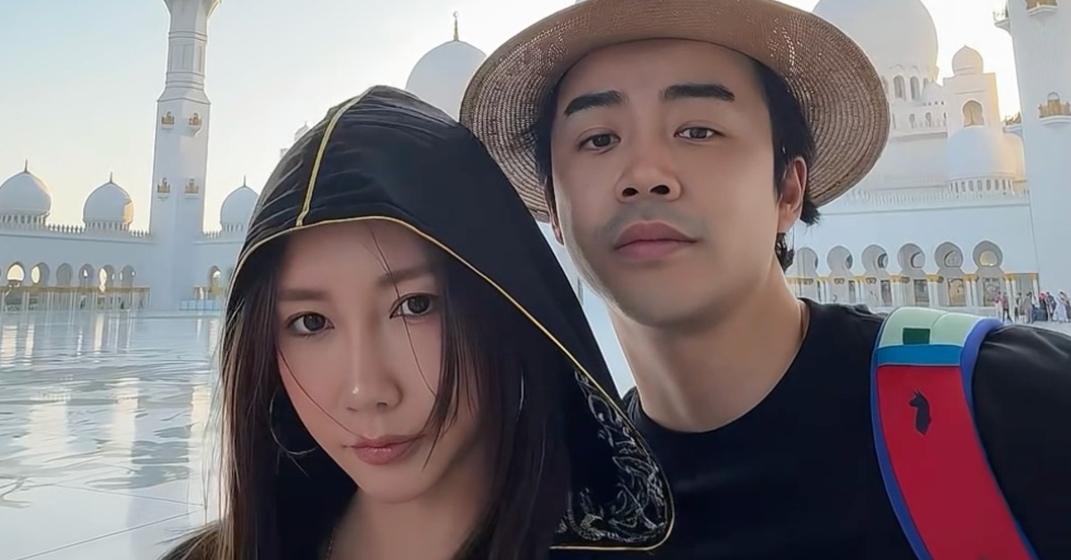 弦子與老公李茂一度滯留杜拜當地。（圖／翻攝自微博）