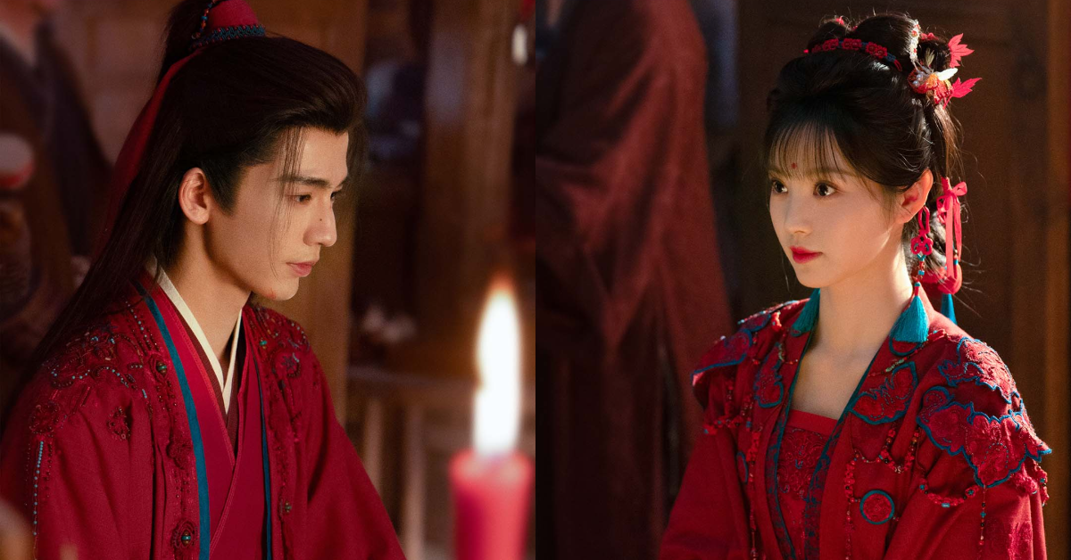 《逐玉》張凌赫跟田曦薇假洞房性感開撩。（圖／愛奇藝國際版）