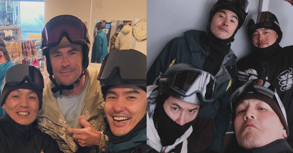 春風、阮經天巧遇克里斯漢斯沃。（圖／翻攝自春風IG）