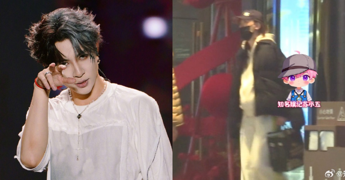 中國歌手薛之謙近日捲入爭議，而妻子高磊鑫被拍到挺孕肚出現在上海某婦產醫院。（圖／翻攝自微博）