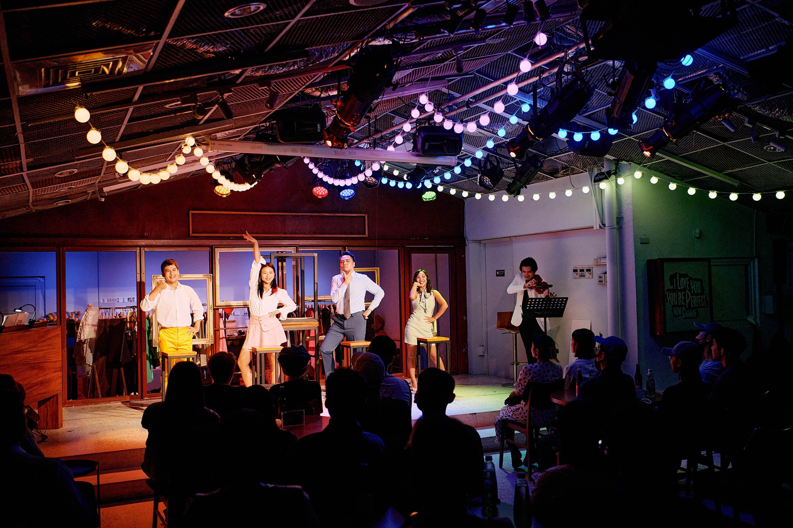 《LPC》音樂劇 (左起：高華麗、賴珮如、Steven、藍紫綾)。（圖／活性界面製作提供）