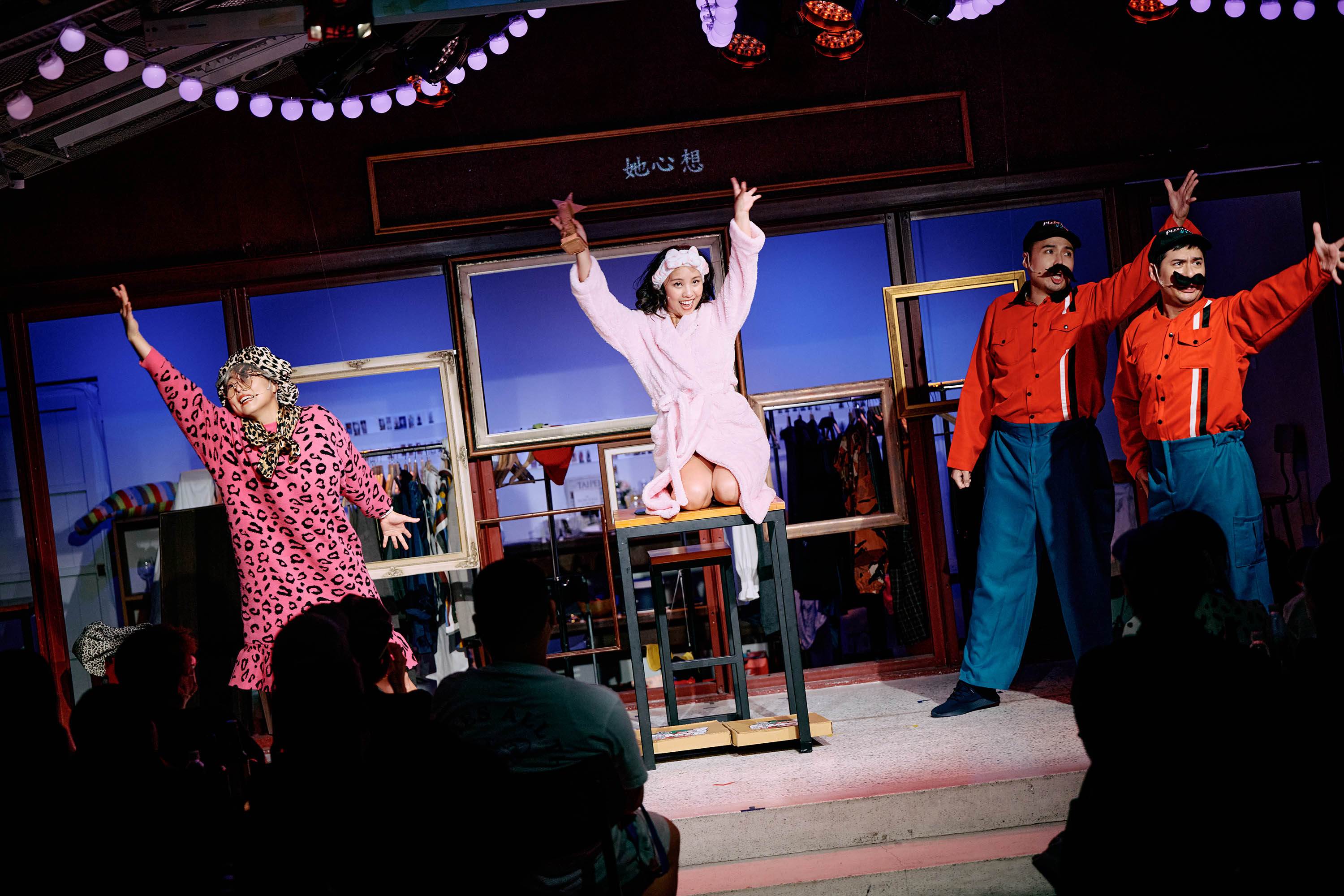 《LPC》音樂劇左起：賴珮如、藍紫綾、Steven、高華麗。（圖／活性界面製作提供）