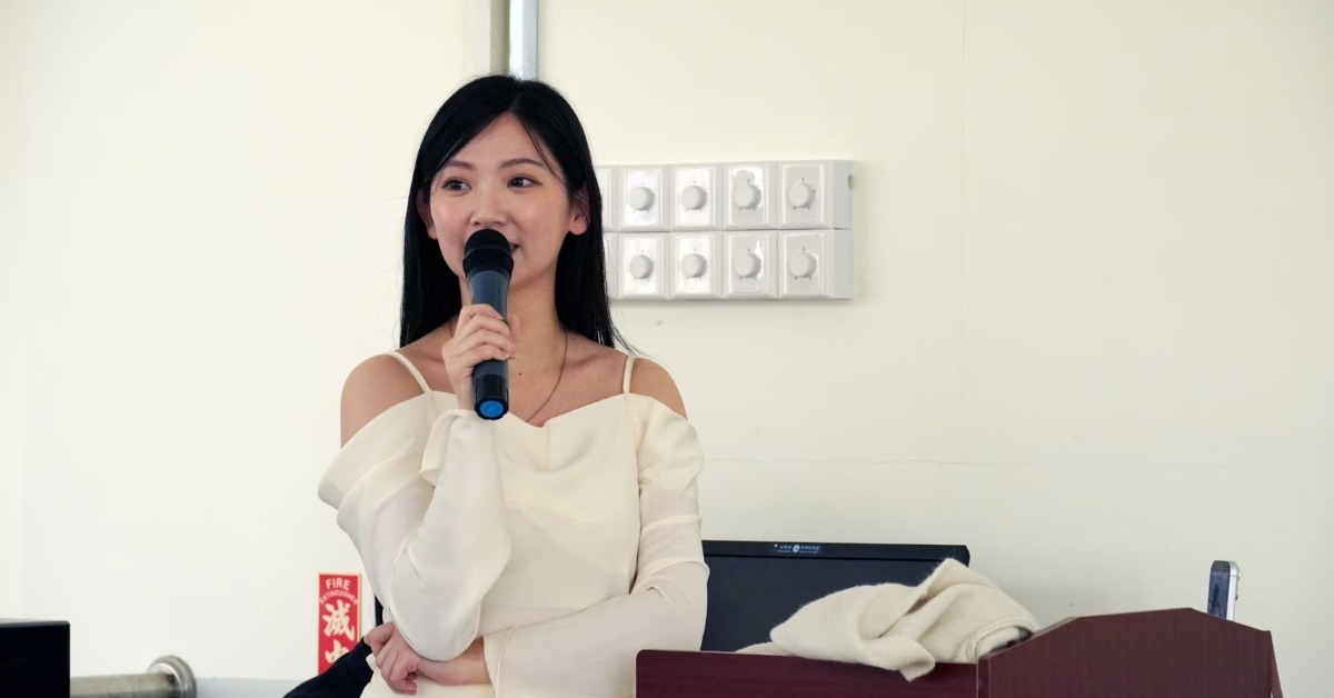 優格姐姐出席大學講座分享經歷。（圖／東森娛樂）