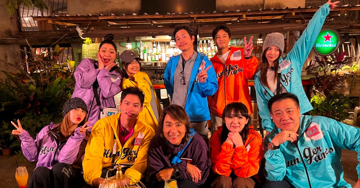 Amanda（後排左起）、徐凱希、孫協志、孫其君、蔡黃汝、妖嬌、許孟哲、王仁甫、彭曉彤、白雲一同前往墾丁。（圖／中視提供）