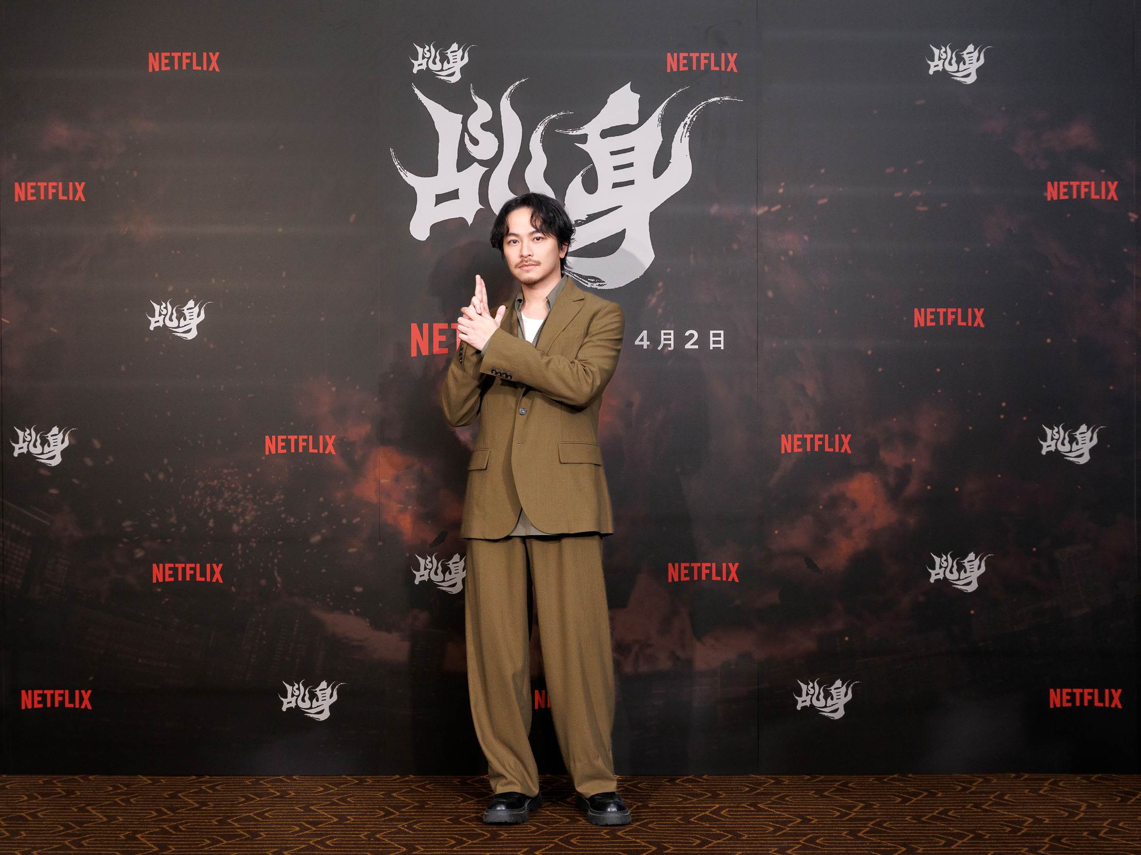 楊銘威出席《乩身》記者會。（圖／Netflix）