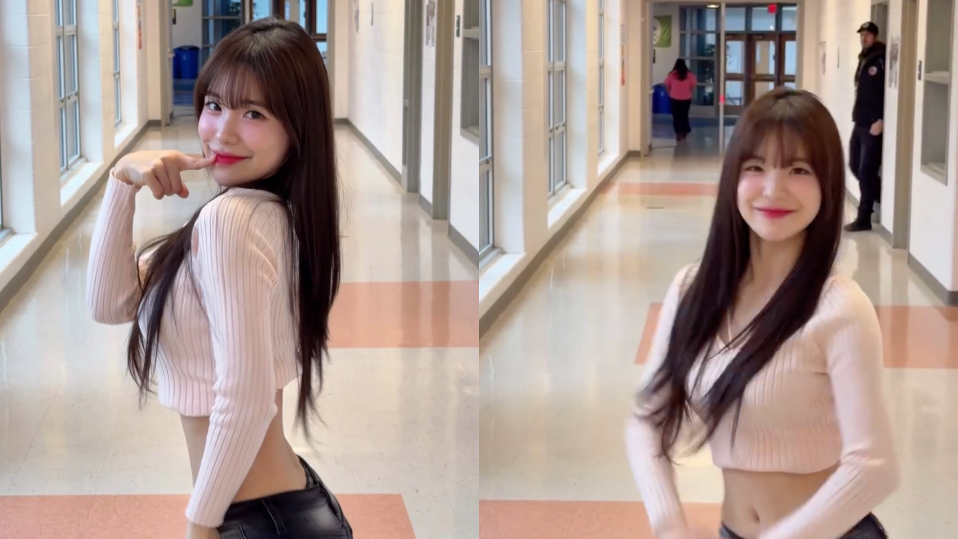 警衛嚇到神情全被拍下。（圖／翻攝自李多慧Instagram）