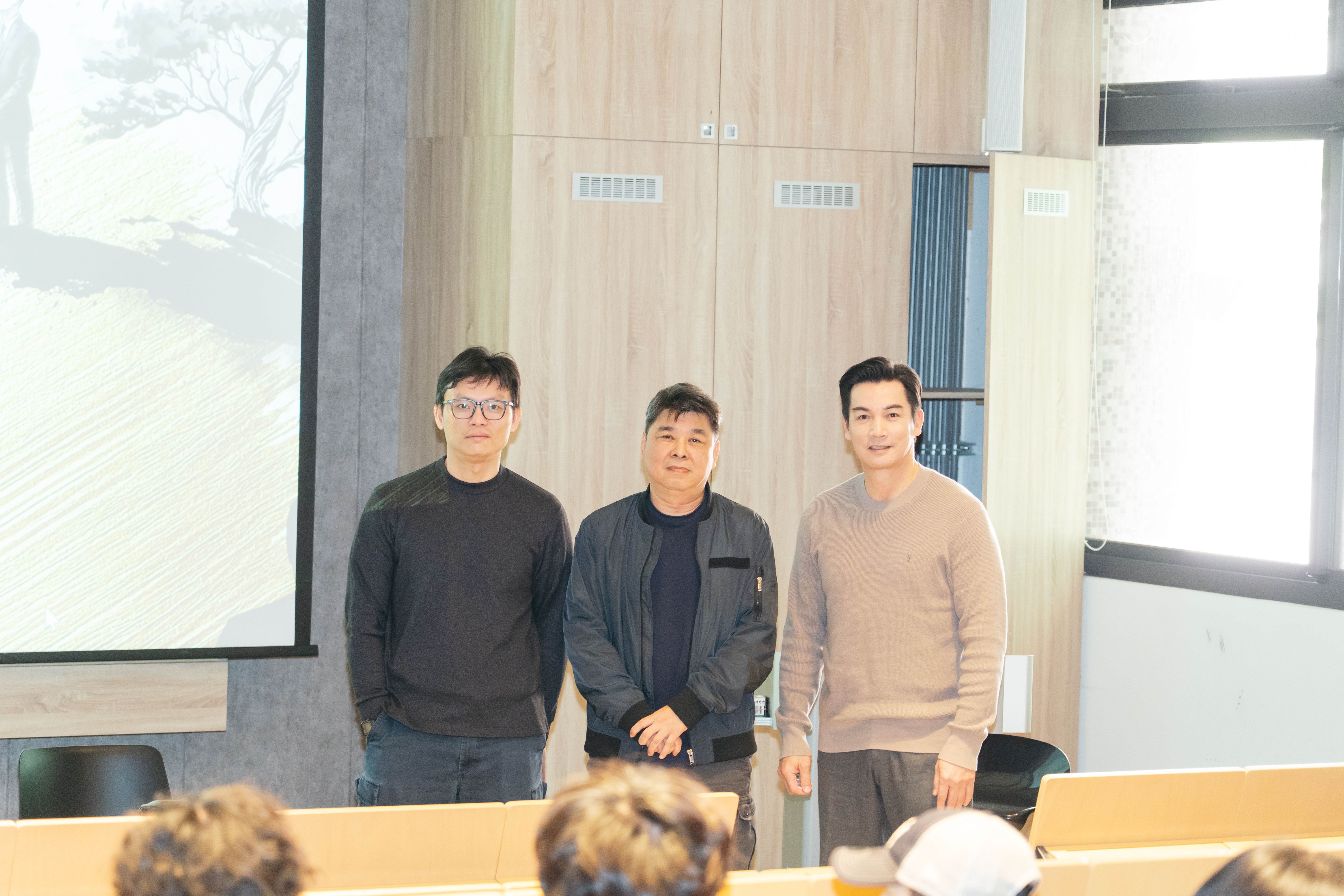 《以身相許》陽明交大特映會，製作人徐國倫（左起）、導演徐輔軍、<a href='https://star.ebc.net.tw/search/tags/伊正/' target='_blank'>伊正</a>。（圖／大愛）