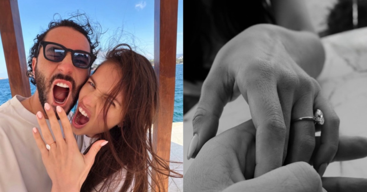 蒂蘭布蘭朵公開訂婚鑽戒，外界估計價值約3.4萬英鎊、約新台幣145萬元（圖／翻攝自IG@thylaneblondeau）