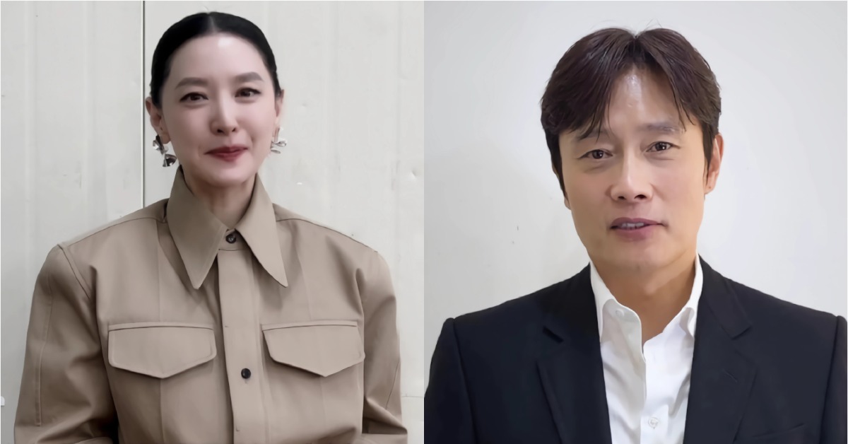 電影《JSA共同警戒區》4K修復重映，李英愛、李炳憲拍攝影片和台灣影迷問候。（圖／CATCHPLAY提供）