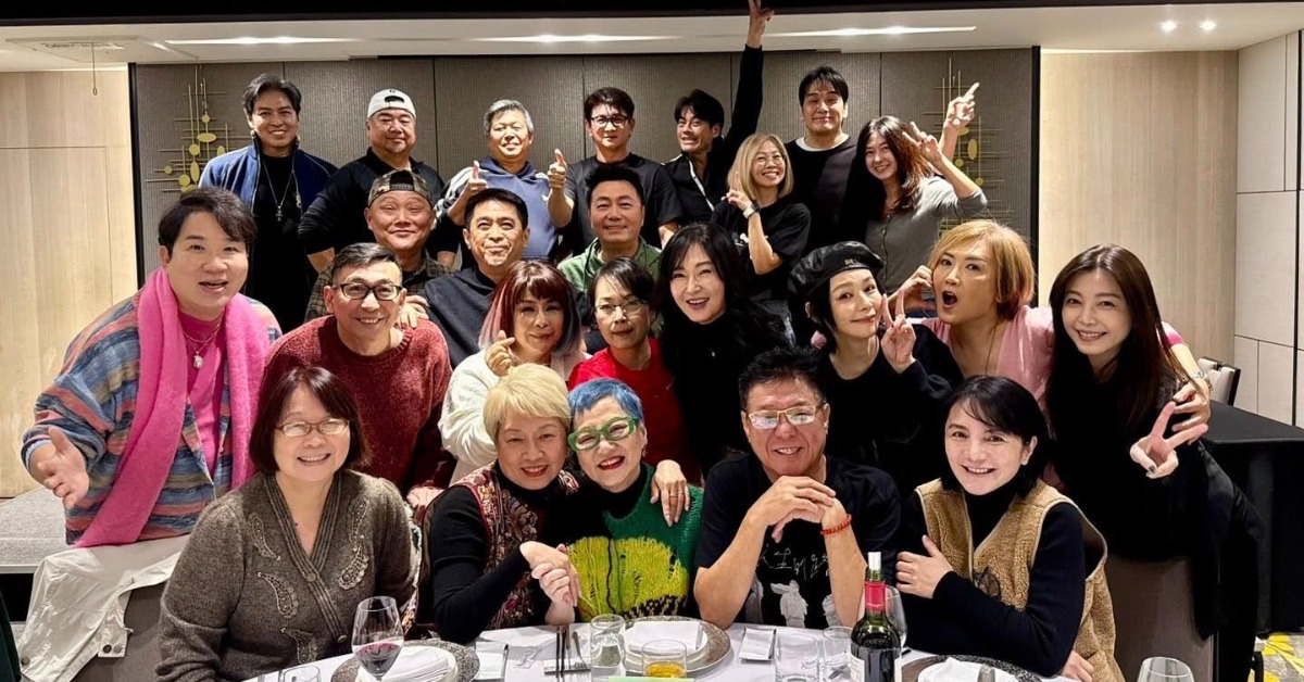 吳奇隆悄悄返台現身開麗經紀公司40週年聚會。（圖／翻攝自李之勤臉書）