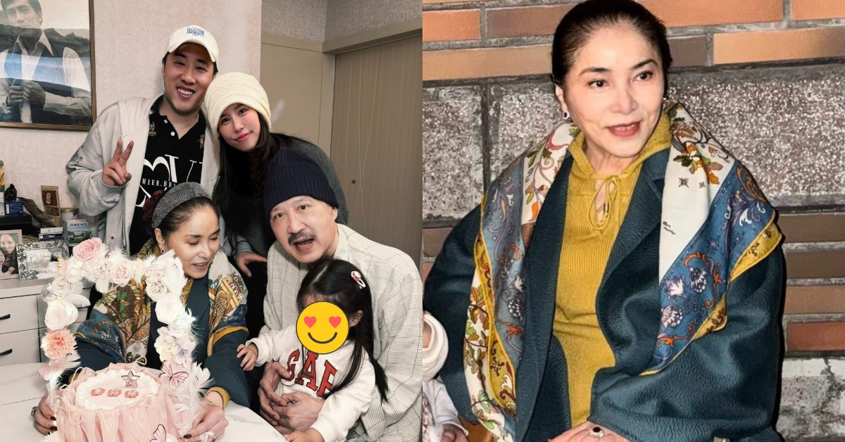 余祥銓曬出一家為李亞萍慶生的畫面。（圖／翻攝自余祥銓臉書）