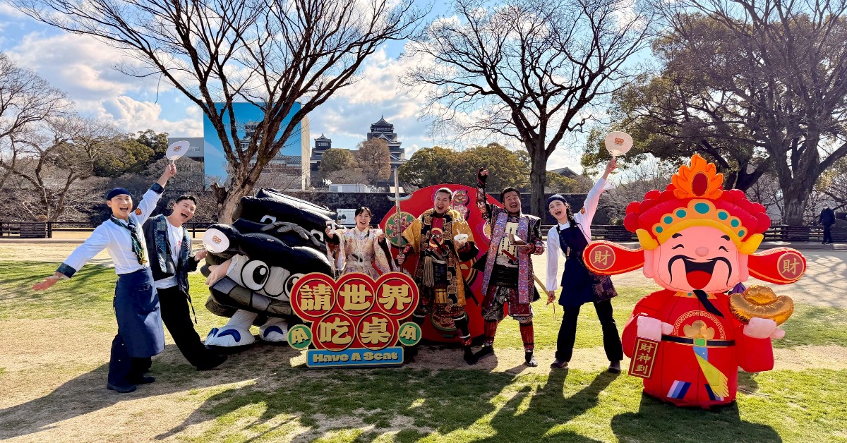 隋棠、藍正龍、浩子、陳隨意及美食YouTuber千千組成「辦桌台灣隊」。（圖／三立提供）