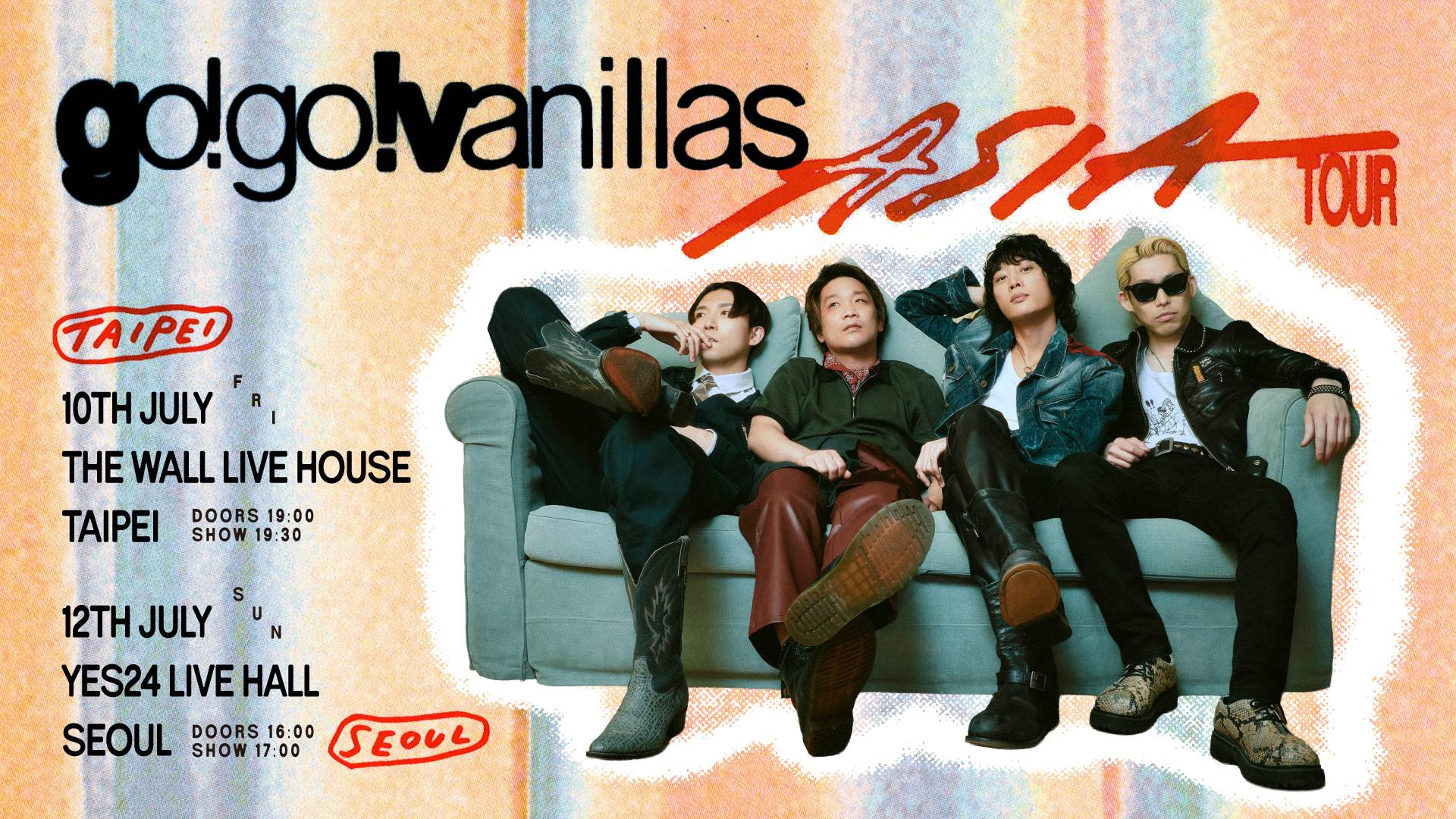 日本搖滾樂團go!go!vanillas舉辦《go!go!vanillas Asia Tour 2026》巡演。（圖／波麗佳音提供）