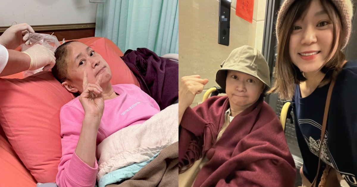 王月去年2度接受開顱手術，目前仍在休養中。（圖／翻攝自王月臉書）