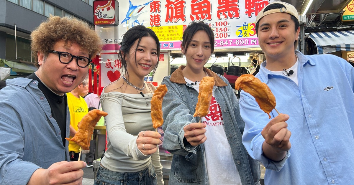 頌樂來台灣大啖美食。（圖／TVBS提供）