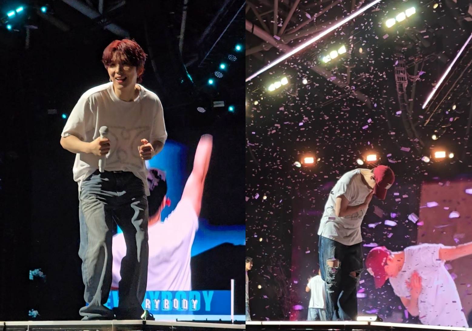 <a href='https://star.ebc.net.tw/search/tags/基現/' target='_blank'>基現</a>（左）和粉絲互動的表情相當可愛，<a href='https://star.ebc.net.tw/search/tags/周憲/' target='_blank'>周憲</a>（右）敬禮模樣好紳士。（圖／讀者提供）