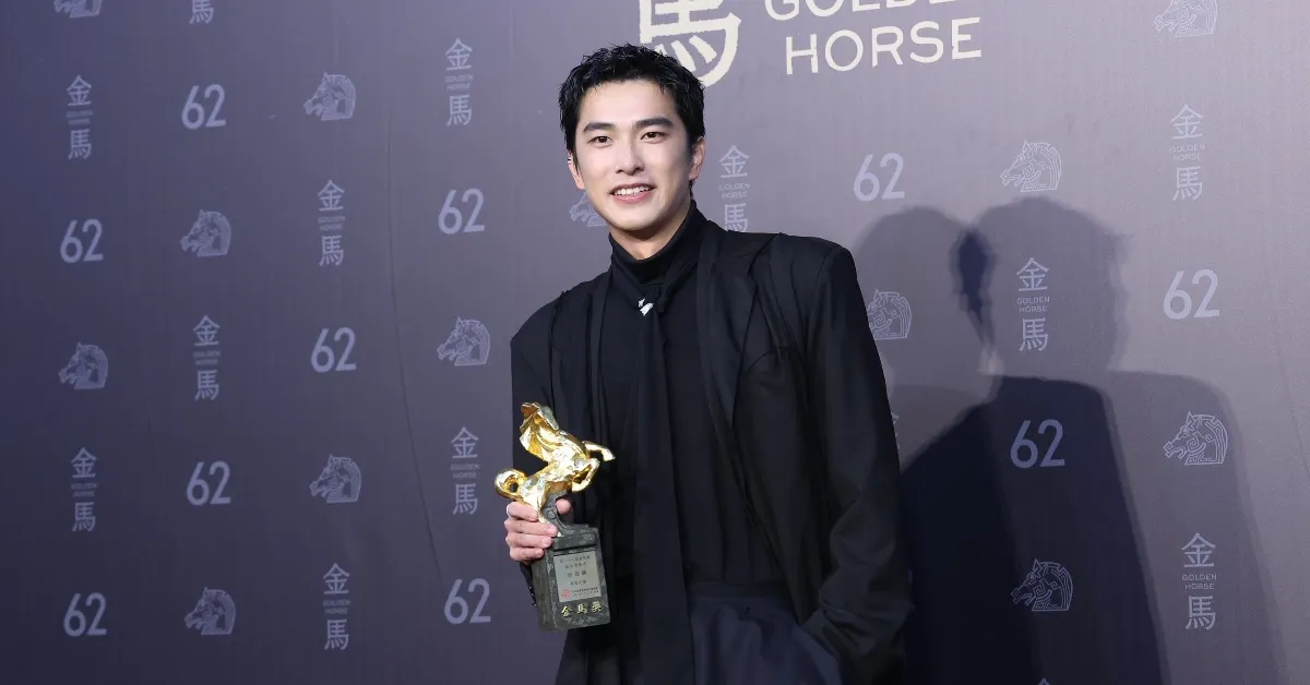 曾敬驊奪下第62屆金馬獎最佳男配角獎。（圖／東森娛樂）