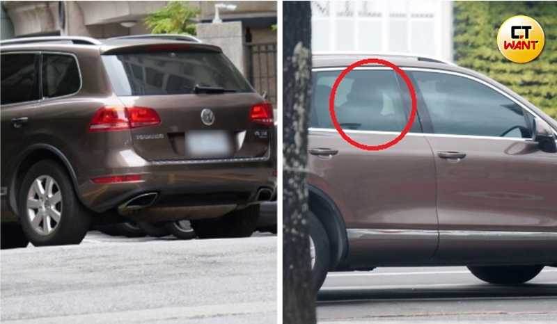 深怕曝光的李秉諭，進出峮峮住的社區停車場除了換一台車掩護，開車時也戴帽子與口罩就怕被認出來。（圖／CTWANT）
