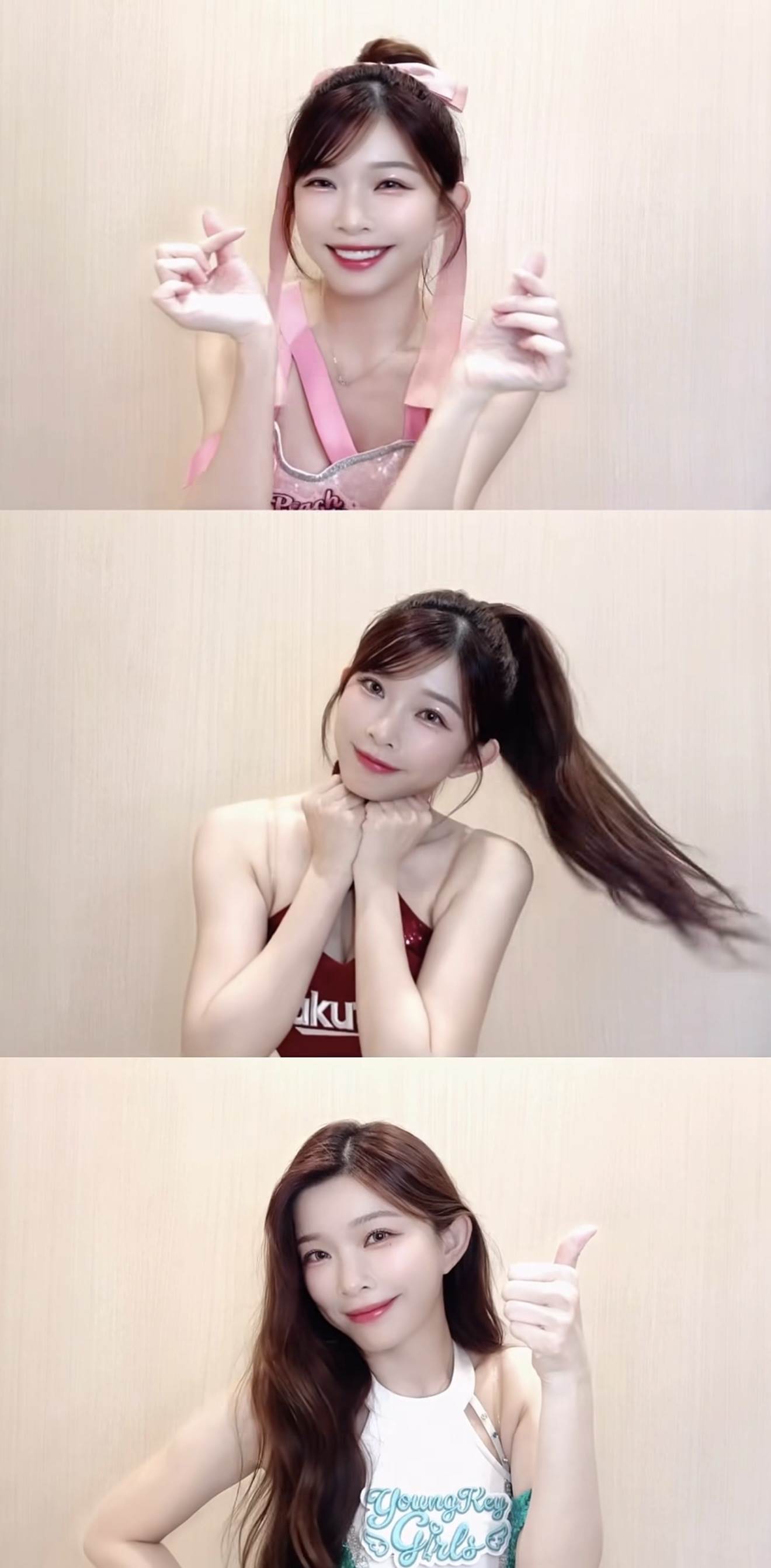 穎樂同時三棲棒、籃、排啦啦隊應援。（圖／樂天桃猿提供）