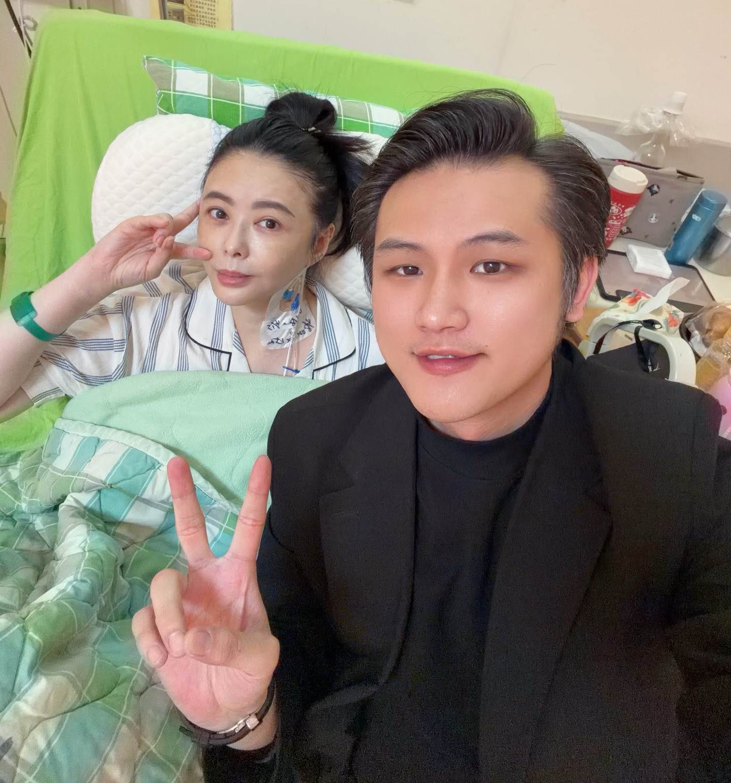 梁軒安曝光蕭淑慎術後模樣。（圖／翻攝自梁軒安臉書）