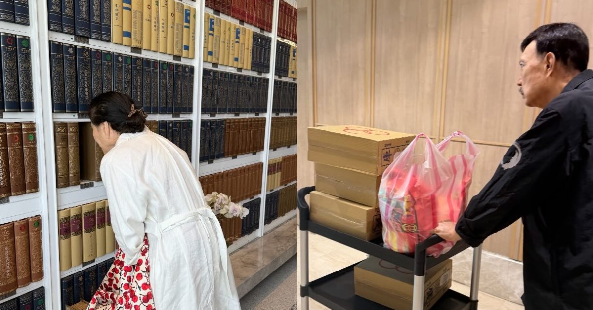 余天、李亞萍到墓園陪伴余苑綺度過43歲冥誕。（圖／翻攝自余祥銓Threads）