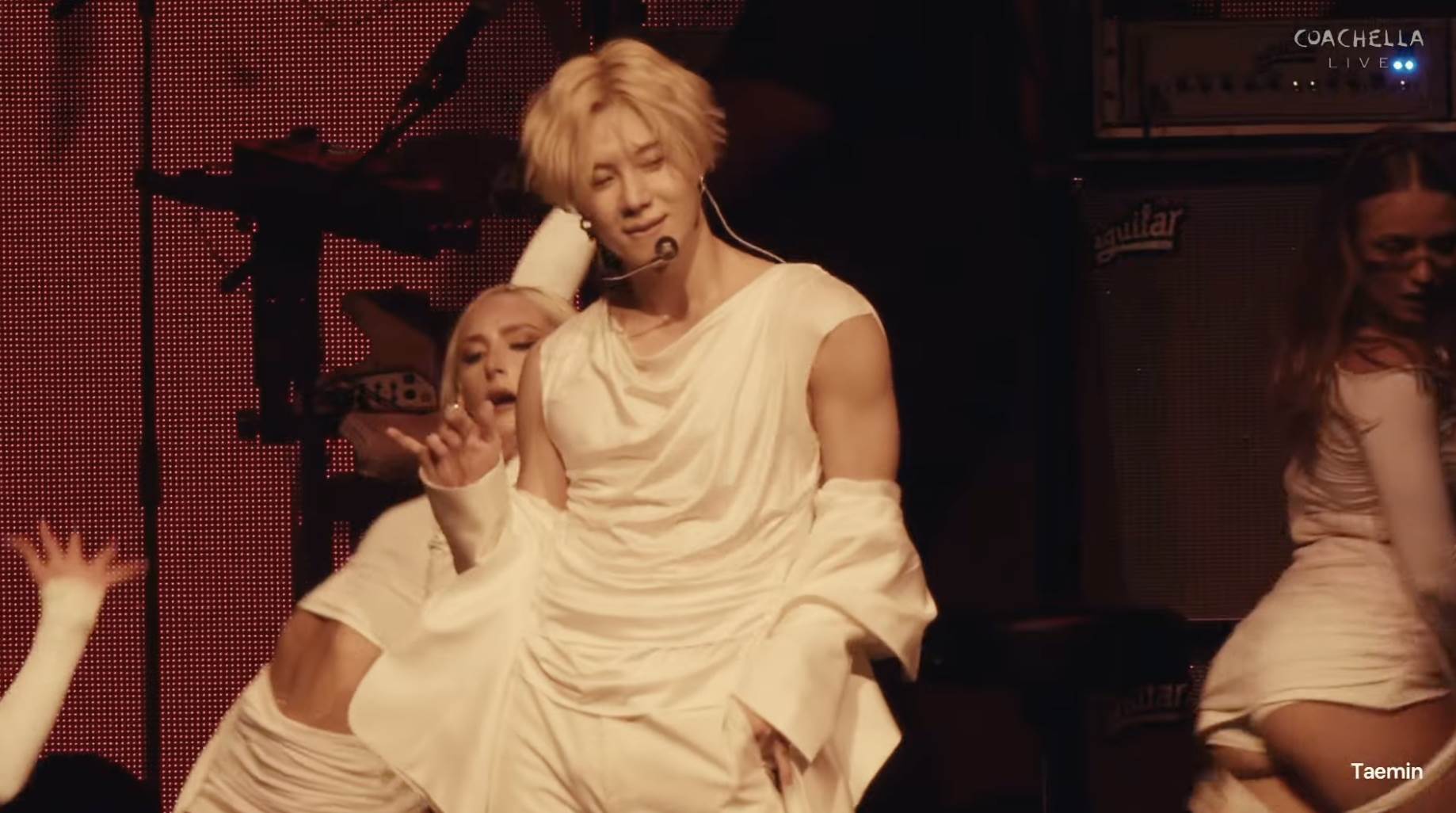 南韓男團SHINee成員泰民（태민）在科切拉音樂節（Coachella）帶來全場50分鐘、13首歌曲的演出。（圖／翻攝自Coachella YouTube）