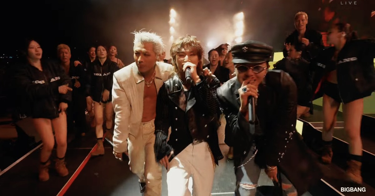 南韓天團BIGBANG太陽、大聲和GD一起登上科切拉音樂節。（圖／翻攝自Coachella YouTube）
