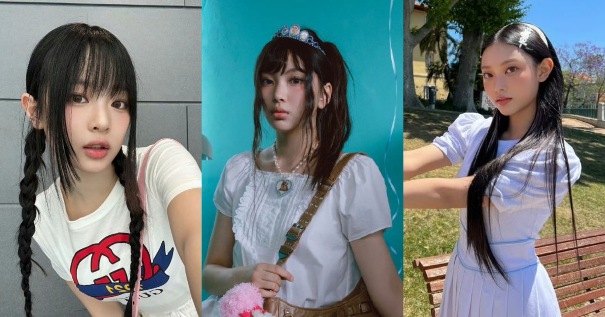 韓國女團NewJeans成員（左起）Hanni、Hyein與Haerin。（圖／翻攝自X）