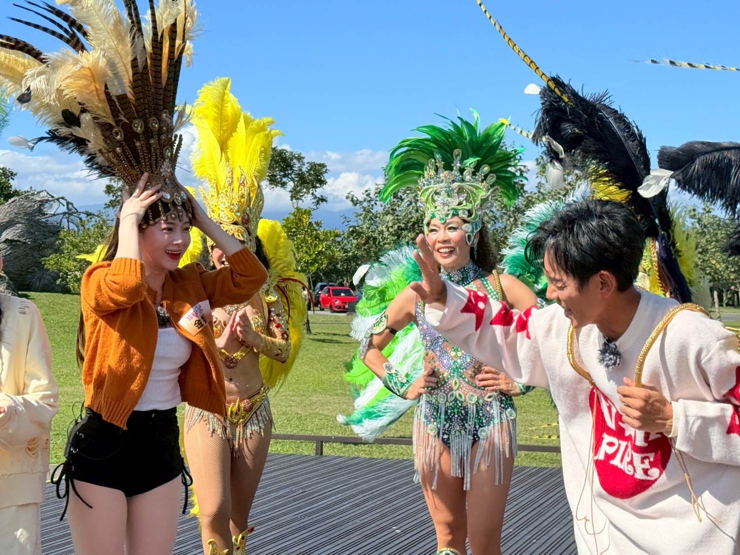 金娜妍與阿翔PK森巴舞。（圖／民視提供）