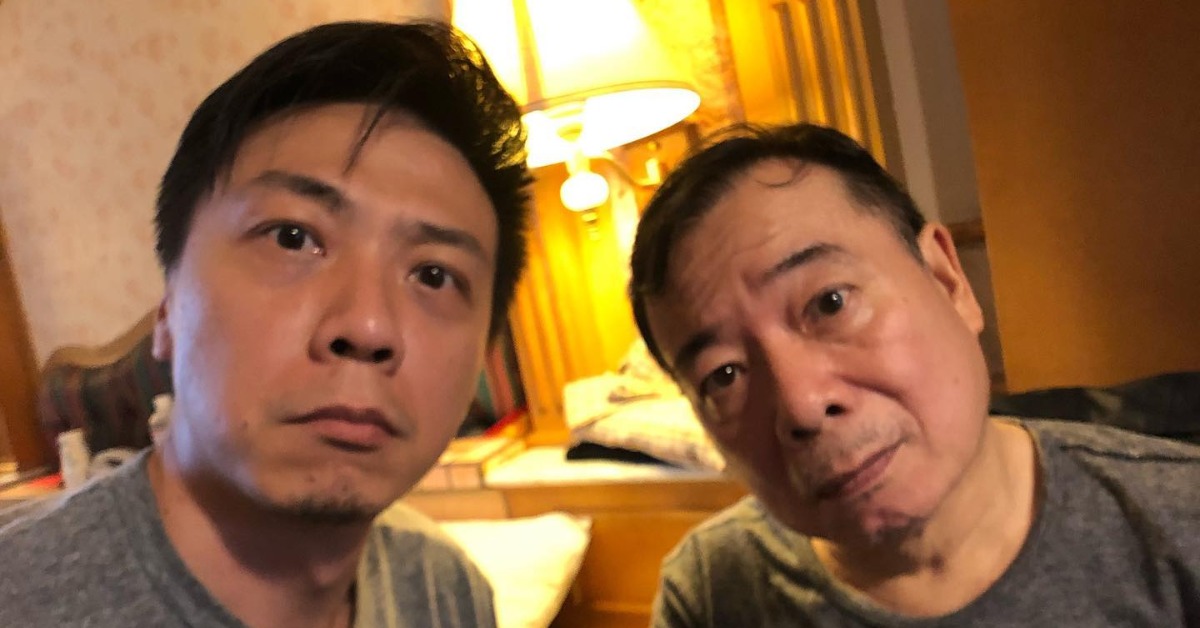 廖峻三度中風出院後由兒子廖錦德照顧。（圖／翻攝自廖錦德臉書）