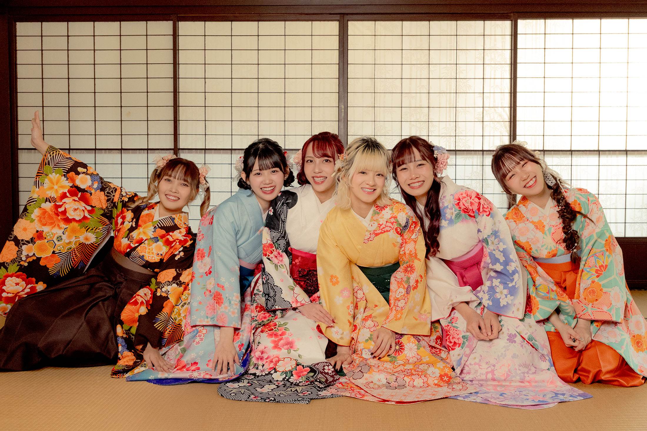 首席國民女團TPE48成員左起：張羽翎、林于馨、林易沄、蔡伊柔、蔡亞恩、劉曉晴。（圖／好言娛樂提供）