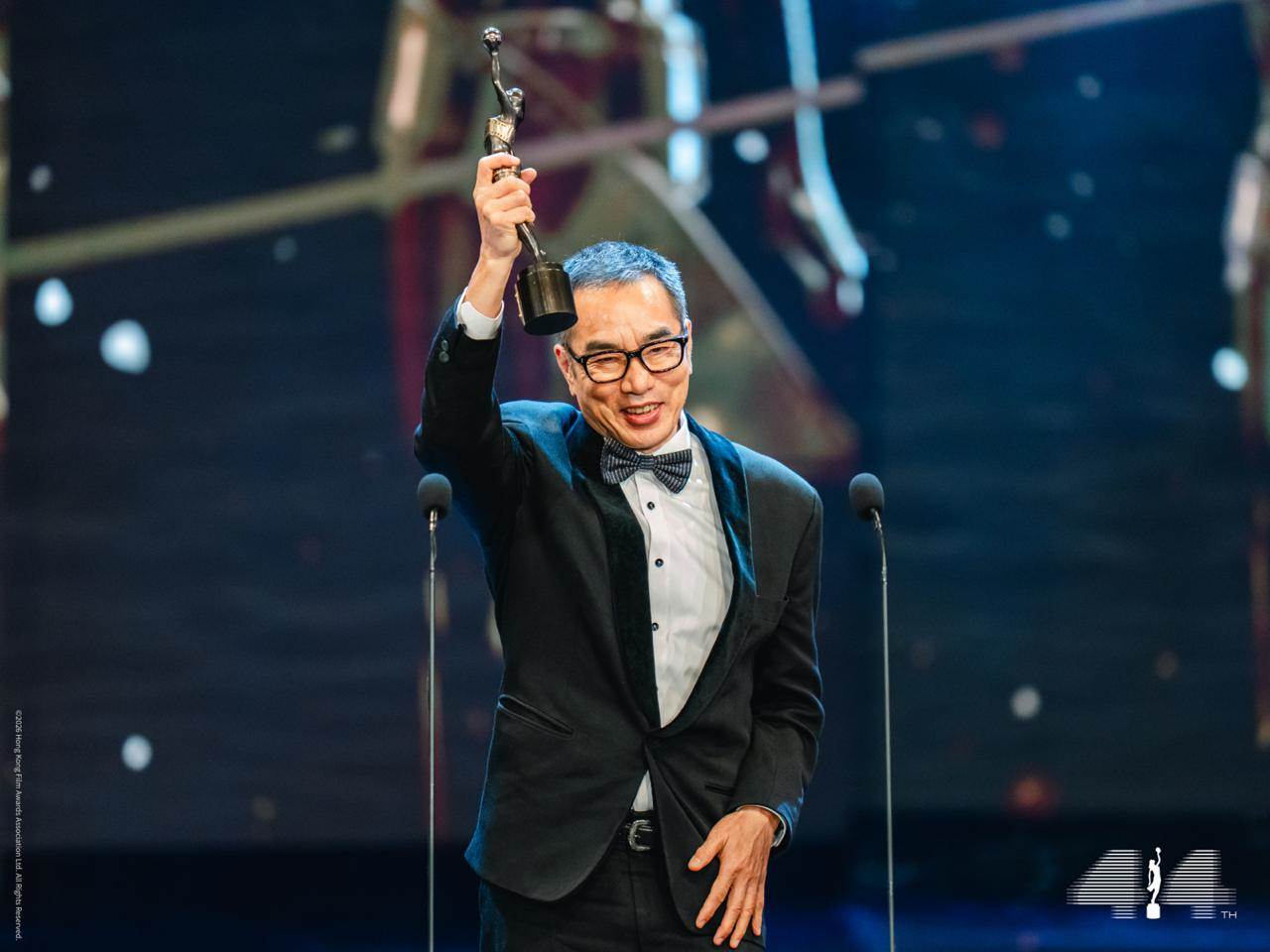 最佳導演梁栢堅《再見UFO》。（圖／翻攝自香港電影金像奬臉書）