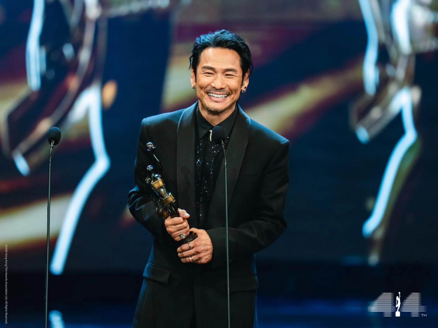 最佳男配角杜德偉。（圖／翻攝自香港電影金像奬臉書）