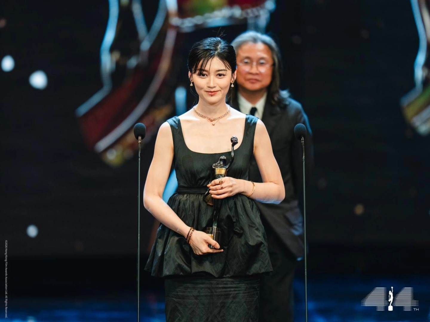 最佳新演員鄧濤。（圖／翻攝自香港電影金像奬臉書）