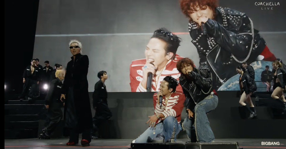 南韓天團BIGBANG太陽、大聲和GD登科切拉音樂節。（圖／翻攝自Coachella YouTube）