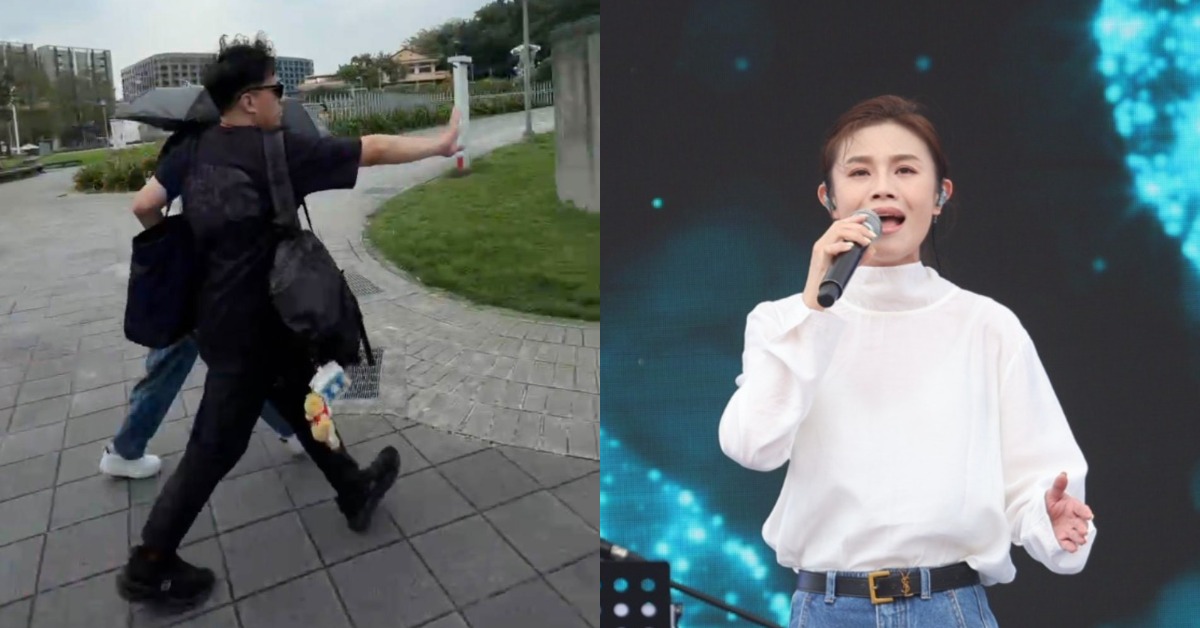 朱海君日前出席「玉梅十周年紀念音樂會」時候，被目擊一名工作人員始終陪伴在側。（圖／東森娛樂）