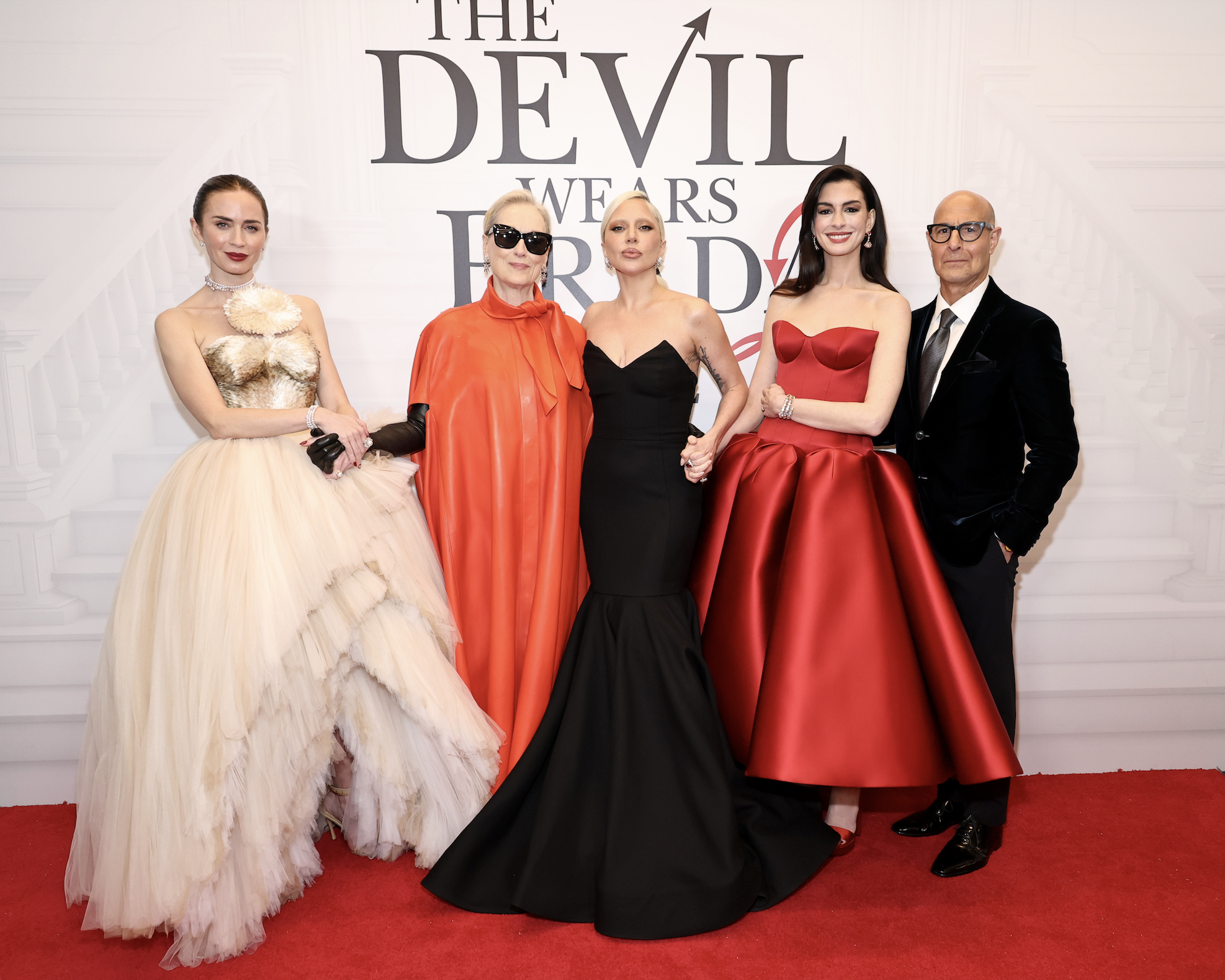 女神卡卡驚喜現身《穿著PRADA的惡魔2》世界首映。（圖／迪士尼）