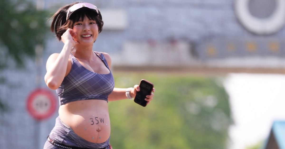 黃沐妍懷孕後仍維持運動習慣。（圖／翻攝自黃沐妍IG)