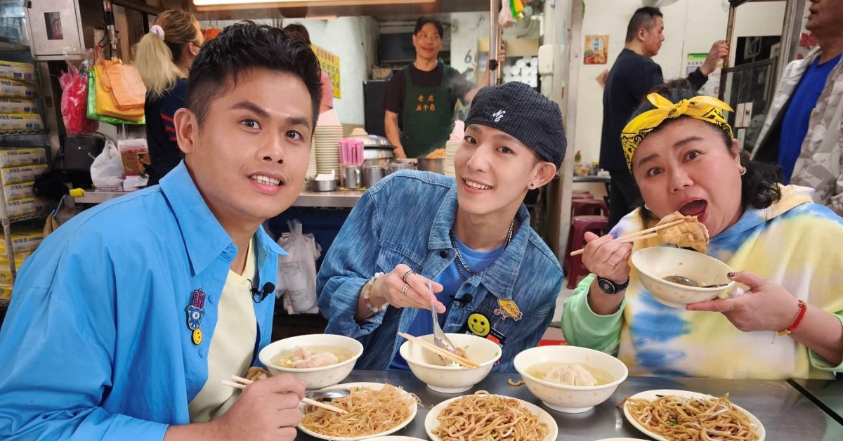 林美秀被煥鈞（中）土味情話撩到無奈翻白眼。（圖／TVBS提供）