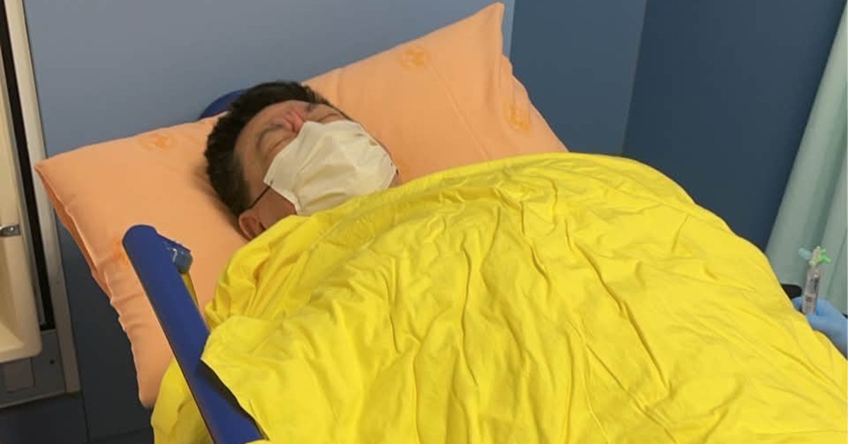 孫德榮突發小中風。（圖／翻攝自孫德榮臉書）