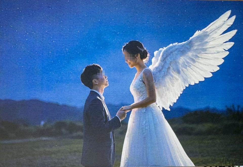 女警和男友的合成照。（圖／翻攝自譚艾珍臉書）