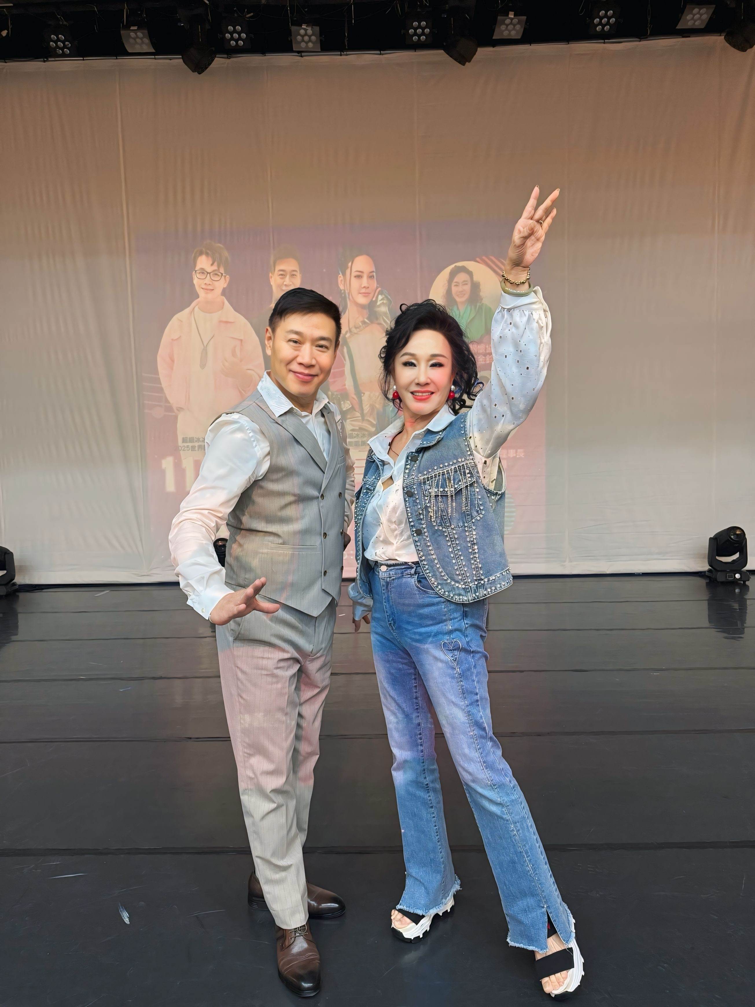 朱陸豪(左)一聽是公益活動馬上就答應曹金鈴的邀約。（圖／桔色關懷協會提供）