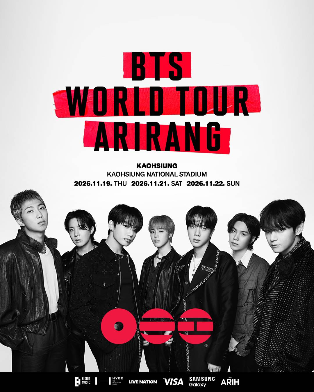 南韓男團BTS（防彈少年團）11月全員高雄開唱。（圖／Live Nation提供）