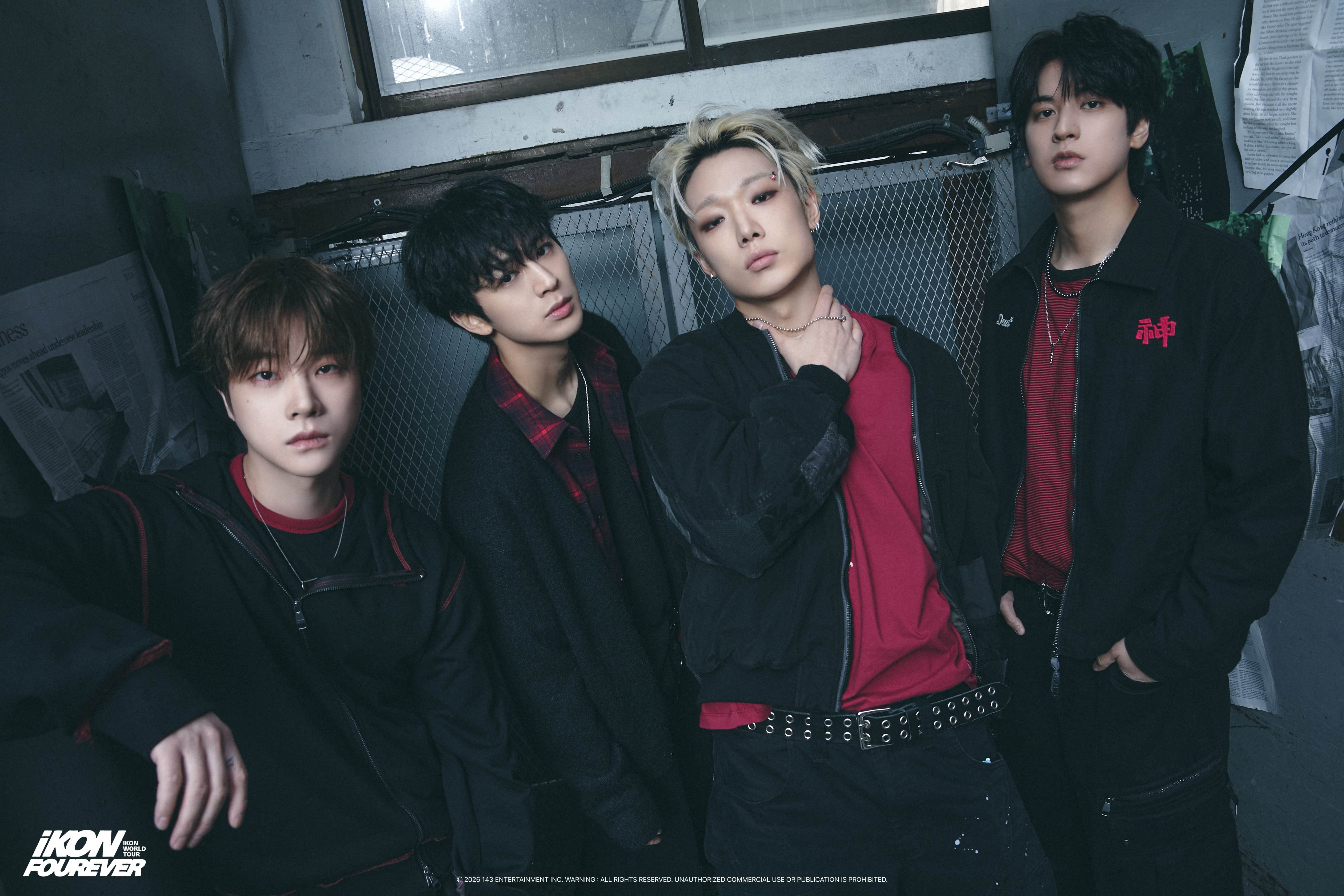 南韓男團iKON強烈舞台魅力、鮮明音樂風格與高感染力的現場演出深受全球粉絲喜愛。（圖／網銀國際影視提供）