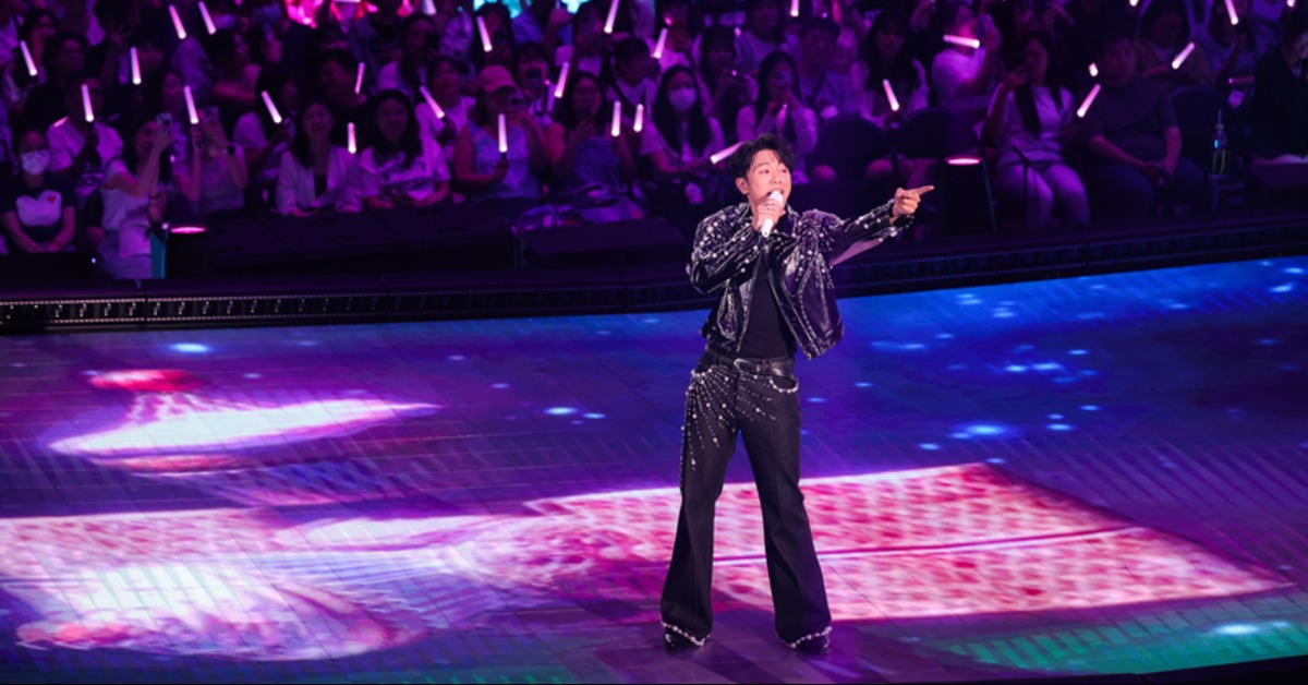 歌手韋禮安舉辦「韋，您好」演唱會，30日晚間在台北小巨蛋登場。（圖／中央社提供）