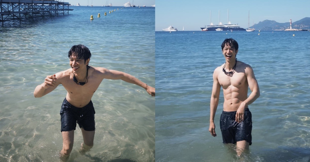 劉以豪海邊炸出六塊肌，放送福利不藏私。（圖／翻攝自劉以豪Instagram）