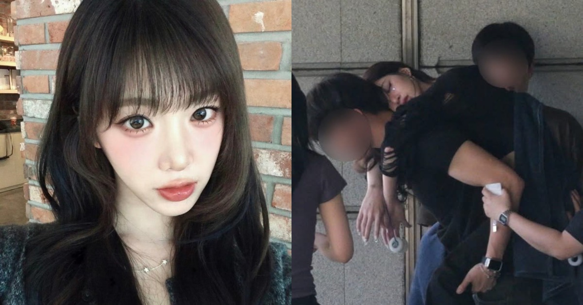 南韓24人大型女團tripleS台灣成員Nien（許念慈）疑似暈倒被背出大樓送醫。（圖／翻攝自微博）